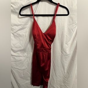 red hoco dress